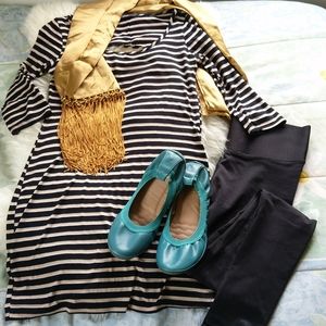 Soprano Striped Cutout Dress